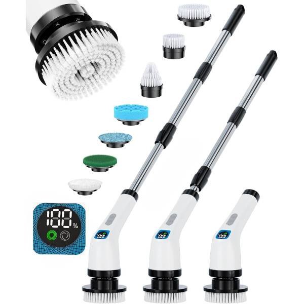 Electric Spin Scrubber with Long Handle